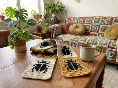 The Botanical Beetle Scarf - Digital Crochet Pattern (PDF)